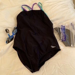 Brand new swimsuit googles and swim cap